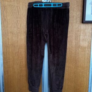 AMO Brown Velour Joggers
